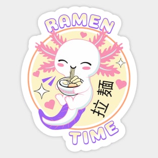 Axolotl Ramen Time Sticker